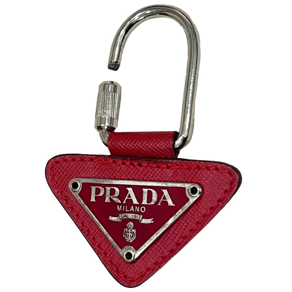 PRADA 赤 レザー キーホルダー PRADA 赤 レザー キーホルダー