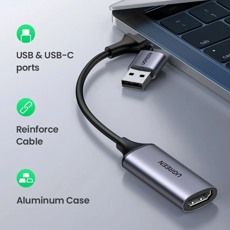 UGREEN 40189 USB-C to HDMI 2 in 1 HD Video Capture Card | eBay