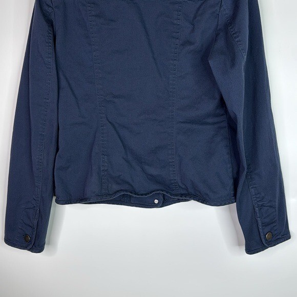 Pendleton Navy Blue Button Crop Jacket Size Small - image 6