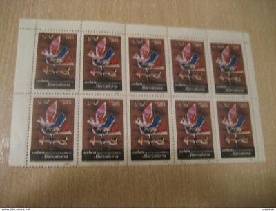 BARCELONA 1963 Feria De Muestras Wind Vane Meteorology Bloc 10 Slight Faults Pos