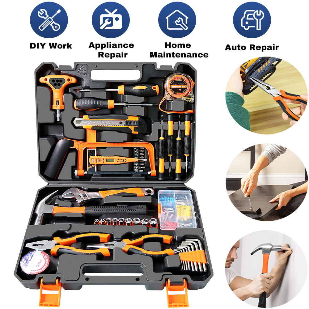 82-Piece Home Repair Tool Set,Basic Tool Kit for Homeowner Starter DIY Project