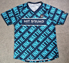 Wattie Ink Men's HIT SQUAD Medium SS Blue Made In USA SKATE Cycle Jersey