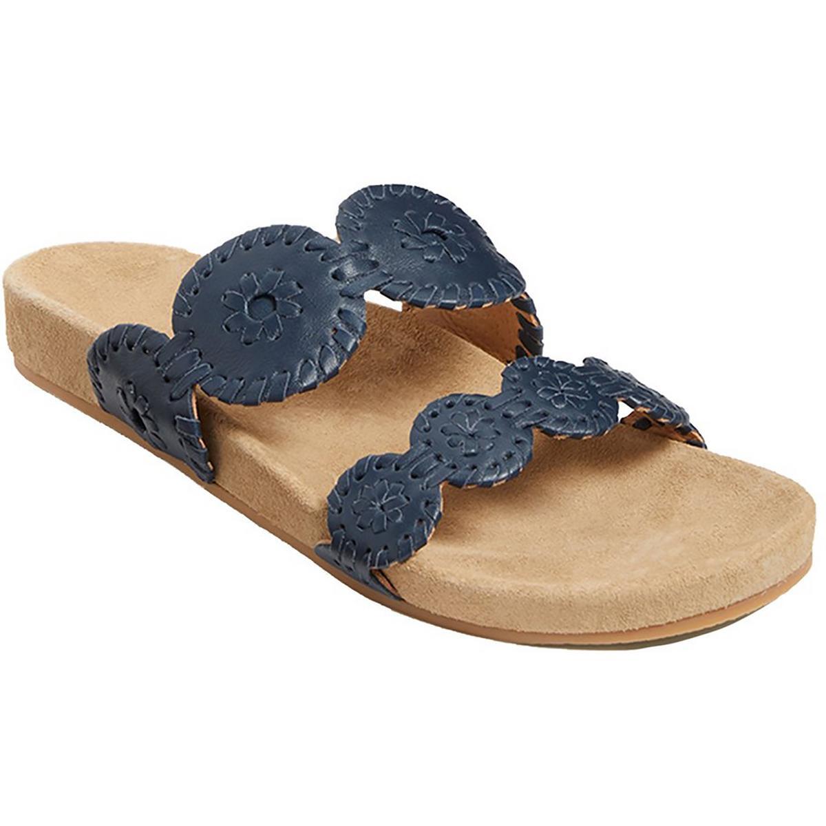 Женские босоножки Jack Rogers Comfort Lauren Navy Slide 5 среднего размера (B,M) BHFO 7525