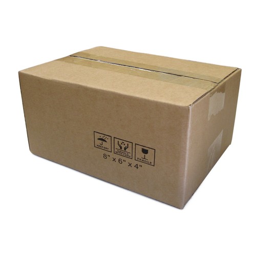 Shipping Boxes Mailers 8"X6"X4" Corrugated Cardboard Packing Kraft (20-100pc) - Picture 3 of 5