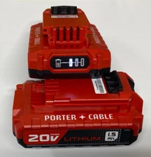 2 -PK NEW GENUINE PORTER CABLE PCC680L 20V Max 1.5 Ah Li-ion Batteries 2025 DATE
