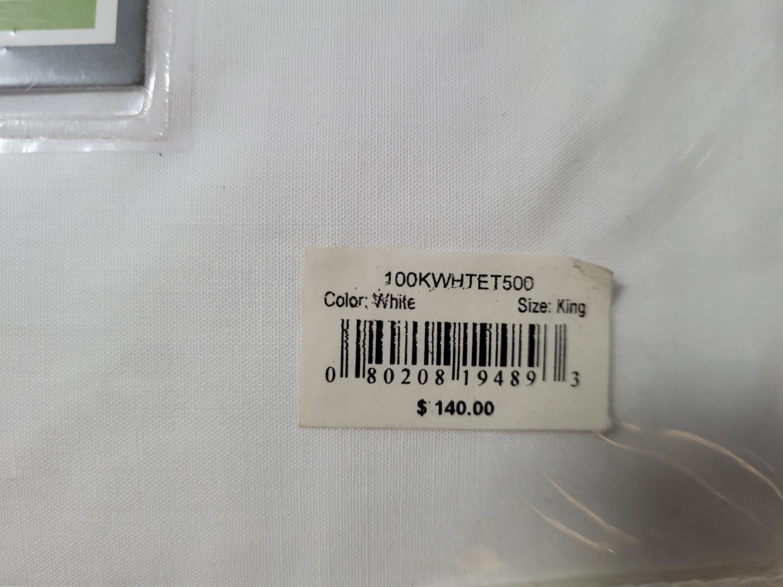 Living Quarters 500 Thread Count WHITE 4 pcs Set King 100 Cotton