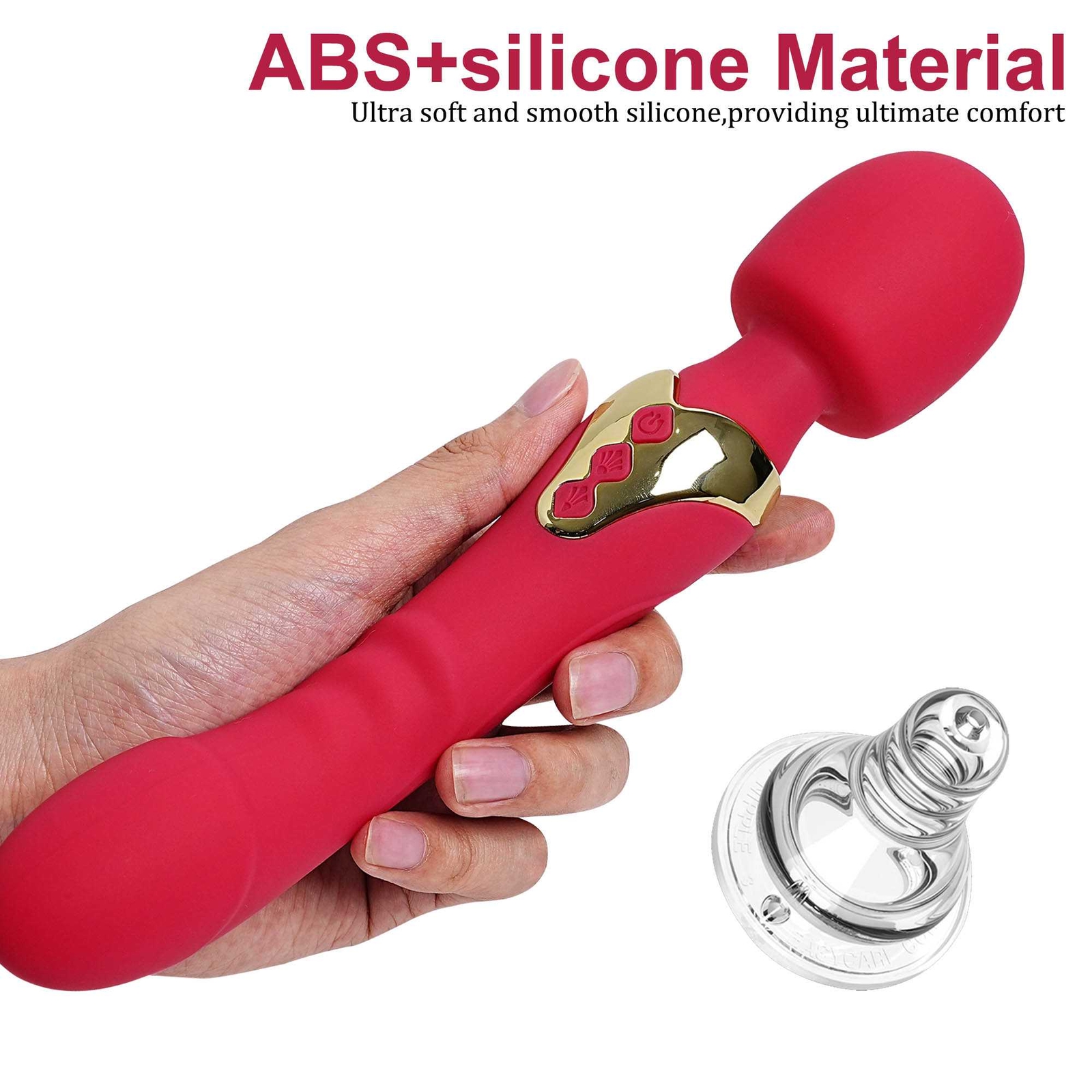 Double Head Shock AV Vibrator Stick G-Spot Massager Dildo Sex Toys For Women