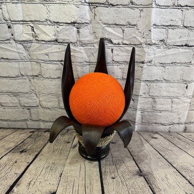 Orange dunkelbraun natürlich 35 cm hoch Blatt Lampe Twist LED UK Netzstecker Design 3