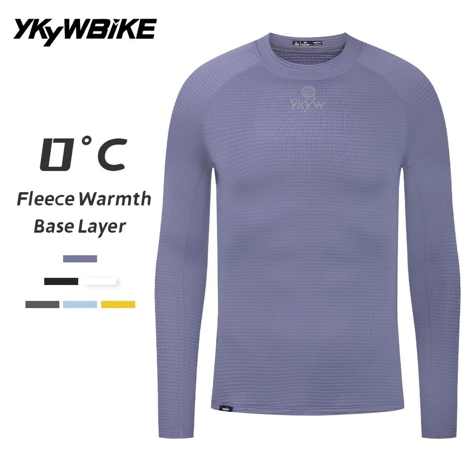 Men Cycling Winter Base Layer  Warmth Thermal Fleece Bicycle Undershirt 0°C - Image 2 of 4