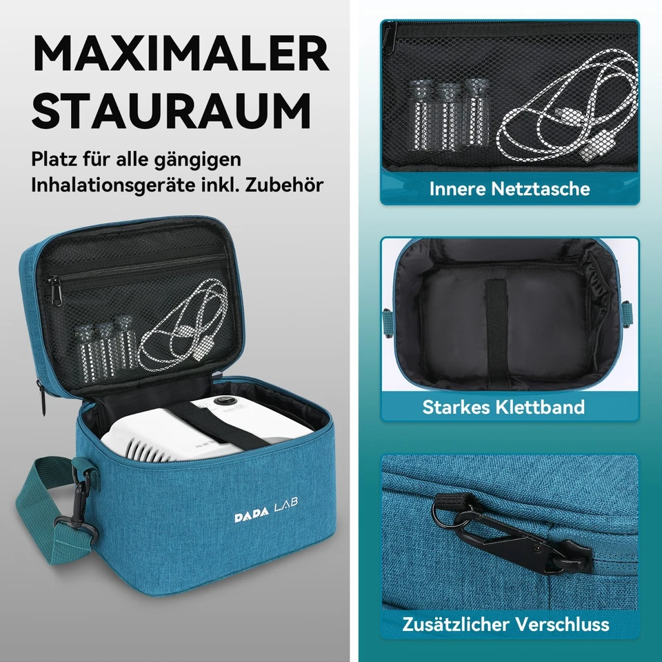 DADA LAB Tasche für Inhalationsgeräte – Passend für Pari Boy, Medisana, Omron - Bild 3 von 4