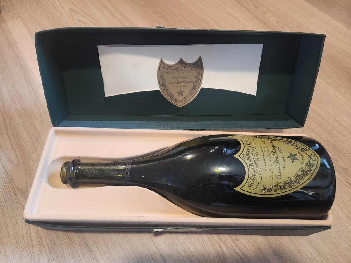 Vintage 1993 Dom Perignon Empty Champagne Bottle & Box Moet et  