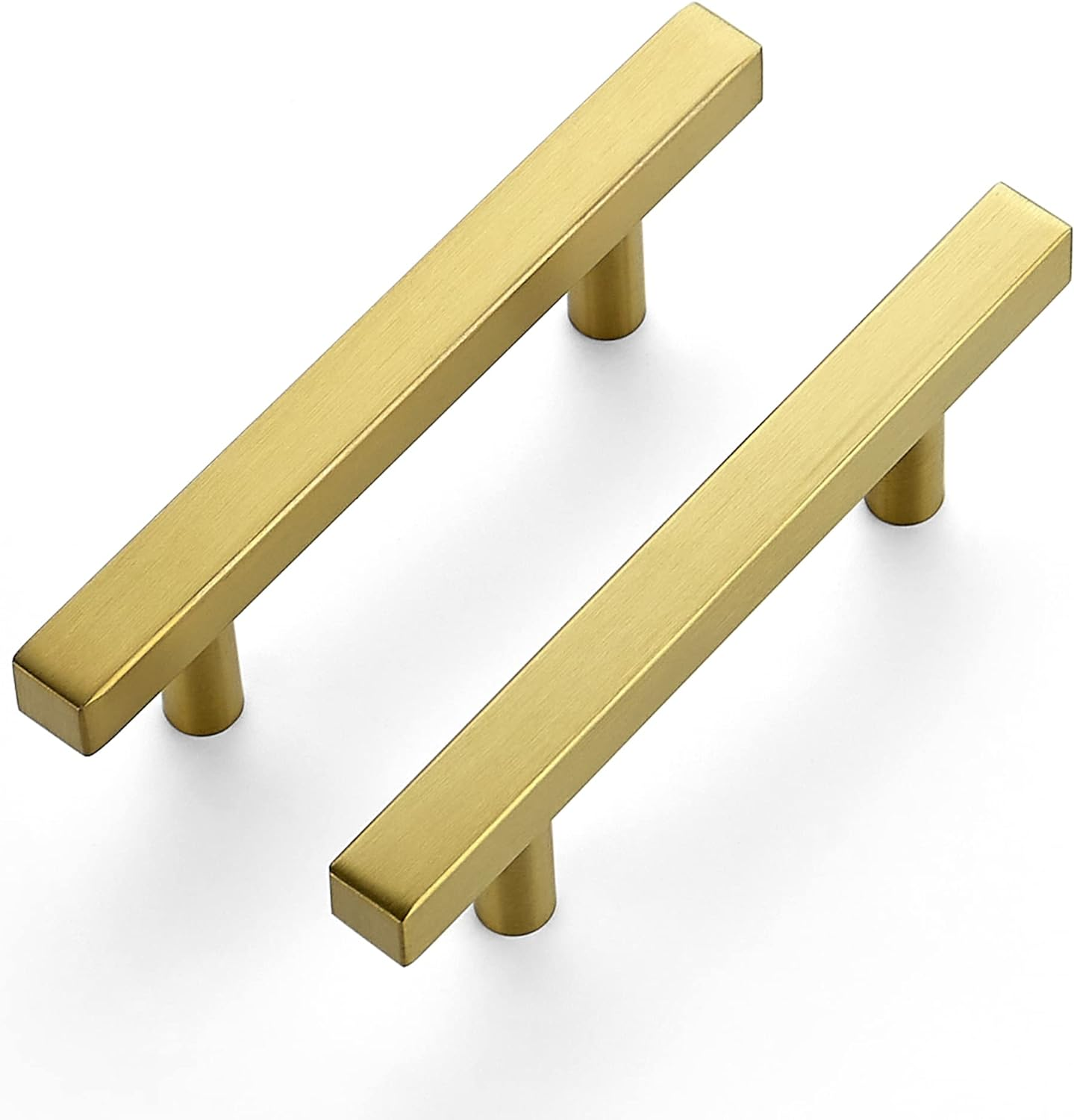 30 Pack 6 Inch Square Pulls Brushed Brass Stainless Steel