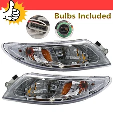 Pair Headlight Fit International 4100 4200 4300 4400 8500 8600 Headlamp Assembly