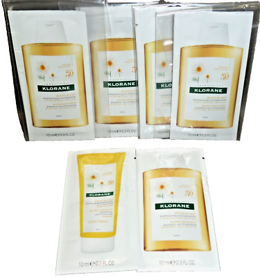 Lot of 10 Klorane Blonde Blond Shampoo & Conditioner Sample Sets - x20 Packets