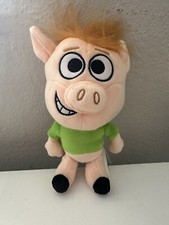 Cute Pig Plush Stuffed Animal Green Shirt Soft Toy Kids Gift Doll