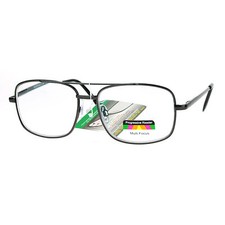 Multi Focus Progressive Reading Glasses 3 Powers in 1 Reader Square Metal