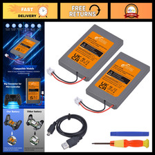 2 Pack PS3 Controller Battery LIP1359 for DualShock 3, USB Cable  Tools Include