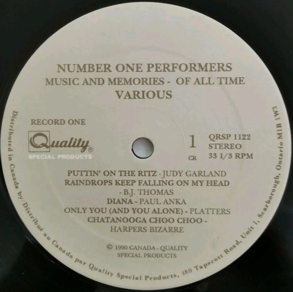 Vinyl 2xLP Music And Memories Number One Perfomers Of All Time VG QRSP-1122 - Image 3 of 4