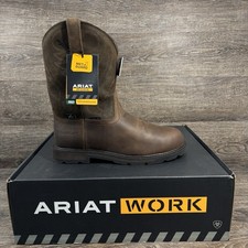 Ariat Groundbreaker Boots Men's 11D Brown Leather MetGuard Steel Toe 10036107