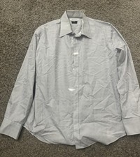 VERSACE Collection Trend White Button Front Long Sleeve Dress Shirt Mens 16.5-42