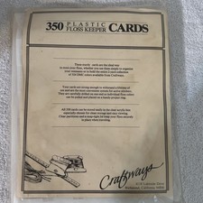 Craftways 350 Plastic Embroidery Floss Keeper Cards w/Labels Cross Thread NEW