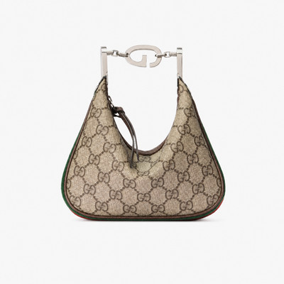 GUCCI accessory pouch one shoulder bag GG canvas brown silver hardware small ite