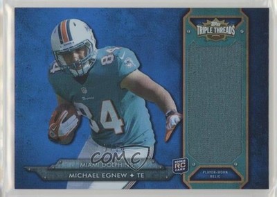 2012 Topps Triple Threads Rookie Jumbo Relic Sapphire /10 Michael Egnew RC 0c3