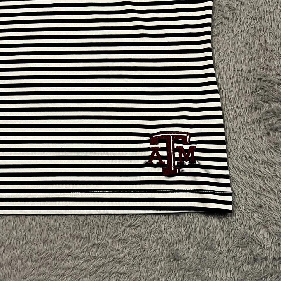 Polo Tail Texas A&M 1/4 Pullover a Presión Para Mujer S Rayas Cuello Simulado Sin Mangas Foto 3 de 4
