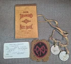 WW1 Military Collectibles Lot - Journal, Patch, Dog Tags, Soldiers Home ID Card