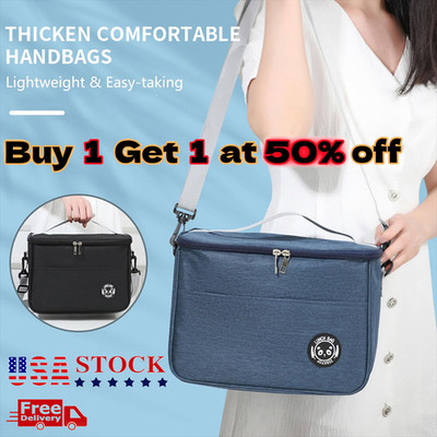 Insulated Lunch Bag Totes Cooler & Warmer Large Bento Lunch Box Bag Men Women