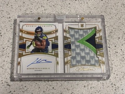 2022 Flawless Rookie Booklets Patch Auto Gold 5/10 Kenneth Walker RB-KW Sealed
