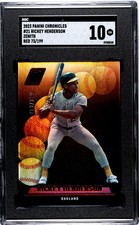 2023 Panini Chronicles #21 Rickey Henderson Zenith SGC 10 Gem Mint Red /199