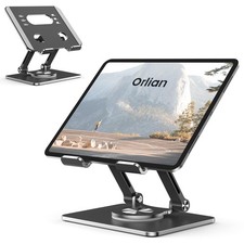 Tablet Stand Holder with Thickened 360 Rotating Base Dual Rod Adjus... Fast