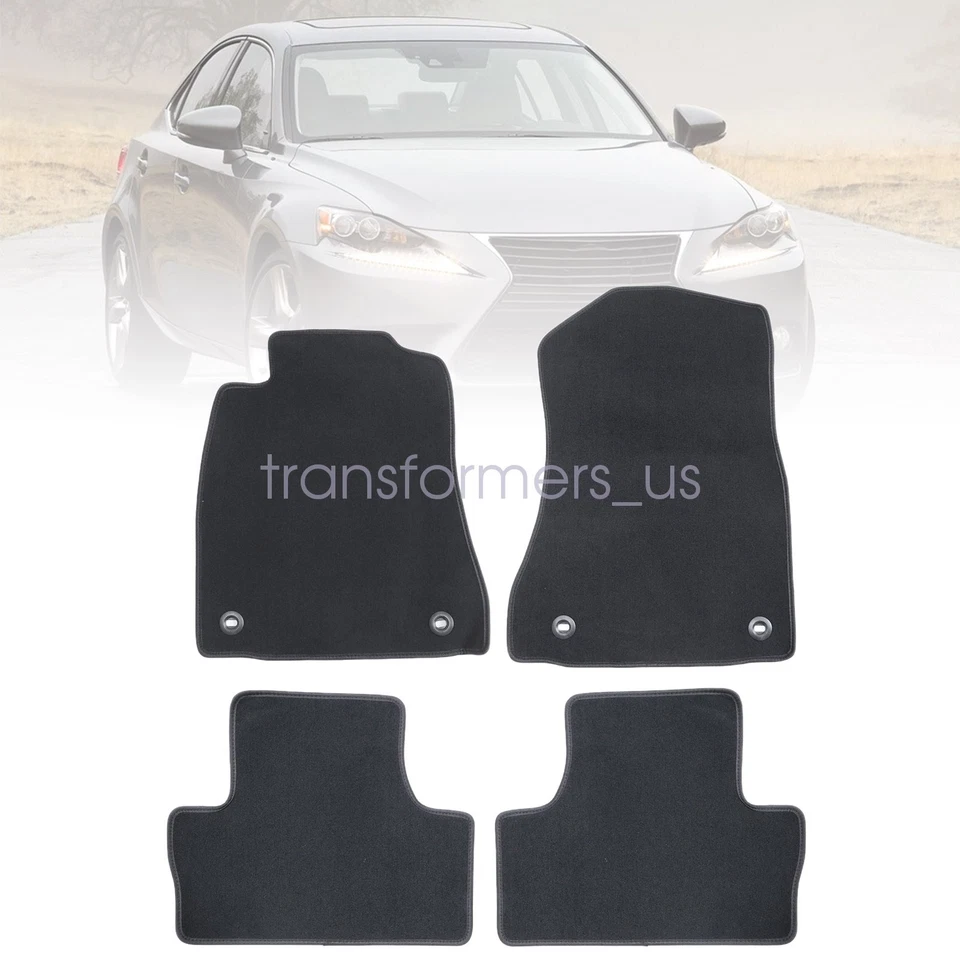Alfombrillas de terciopelo de repuesto negras 4X para Lexus IS350 IS250 F 2006-2013 Foto 2 de 4