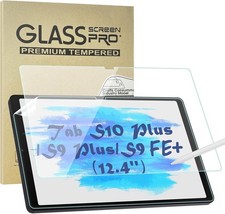 2 Pack Screen Protector for Samsung Galaxy Tab S10 Plus/S9 Plus/S9 FE /S8 Plus/S