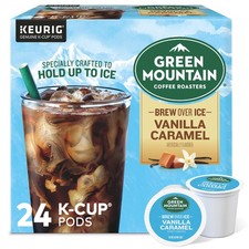 Green Mountain Coffee Roasters Brew Over Ice Vanilla Caramel, K-Cups, 24 Count