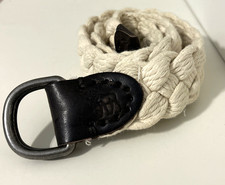 Abercrombie  Fitch Rope Braided Boys Off White Belt Moose S/M