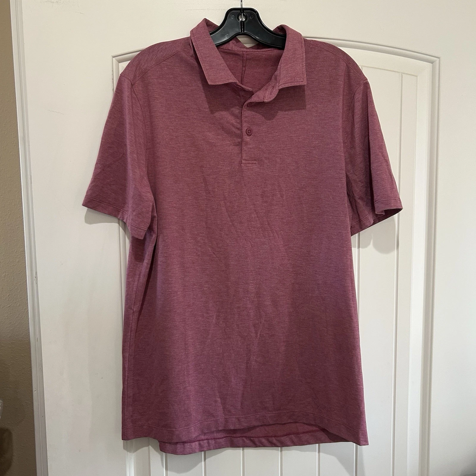 Lululemon Performance Polo Shirt Mens Size Large Sz L Short Sleeve Poly Blend