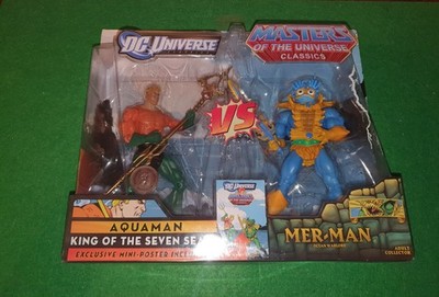 DC Universe Vs MOTU Classics Aquaman Vs MerMan Mattel 2010 NEU