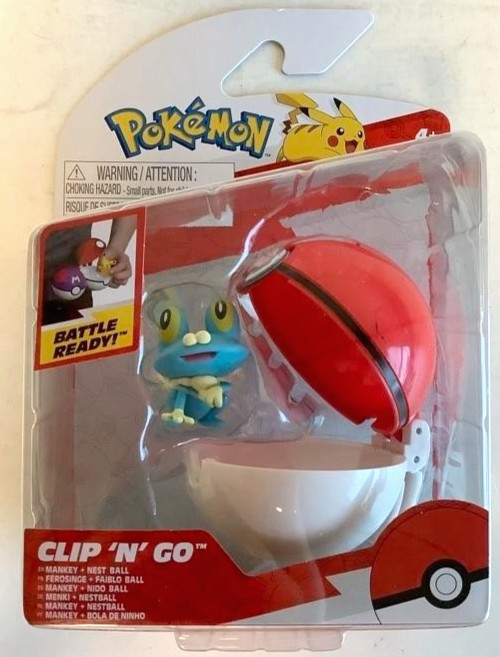 NEW Jazwares Pokemon Clip N Go FROAKIE Figure + POKE Ball PKW3133 Toy Pokeball