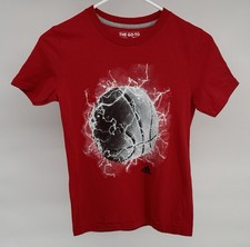 Adidas The Go-To Tee boys red short sleeve t-shirt size M.