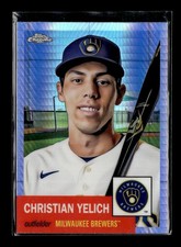 2022 Topps Chrome Platinum Anniversary #489 Christian Yelich Prism Refractor