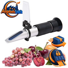 Refraktometer Brix 0-40% Alkohol 0-25% Zuckergehalt mit ATC f&uuml;r Wein Bier Obst