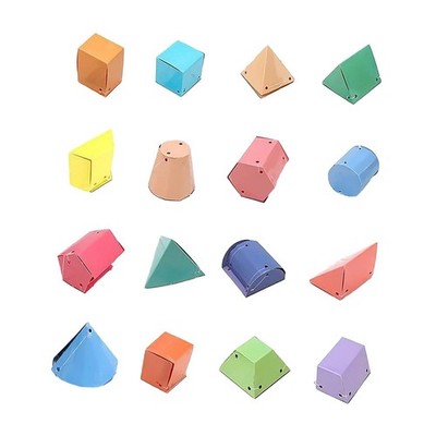 16x Geometrische Formen Frühe Mathematik 3D-Formen für Home School Supply