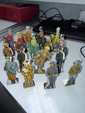 Marx Tin Litho knock down soldier LOT OF 15 various Military