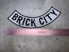 CUSTOM MADE Embroidered Brick City Lower Rocker Patch Iron On and/or Sew On