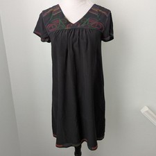 Madewell V-Neck Front & Back Black Dress, XS