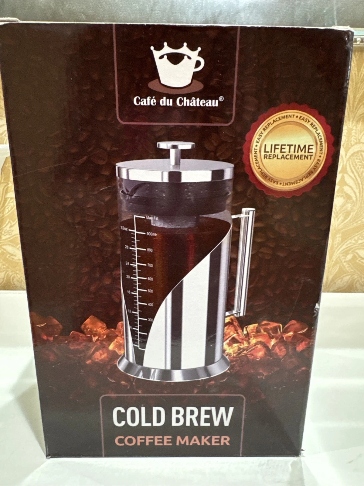 Cafe Du Chateau PKHTWTR46.5 Stainless Steel French Press