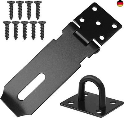Vorhängeschloss Hasp,Sicherheitsüberfalle,Edelstahl Türschloss Hasp,4 Zoll To