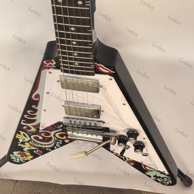 Jimi Hendrix Electric Guitar Stainless Rounded Fret Edge Tremolo Psychedelic